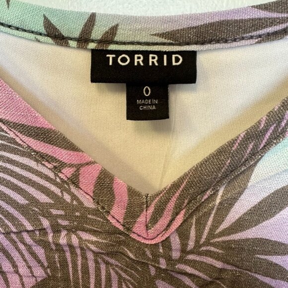 NWT Torrid Midi Rayon Slub V Neck Cami Beach Dress - Sz. 0/L/12 - Picture 7 of 12